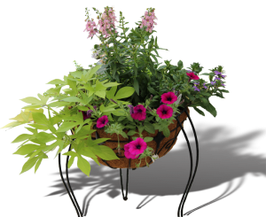 Pre-made flower containers by Homestead Garden Center adds instant color!